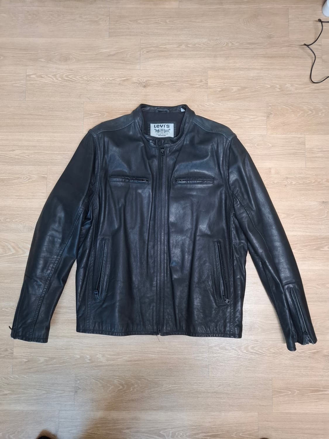 리바이스 블랙 가죽 자켓 XL 상품이미지1