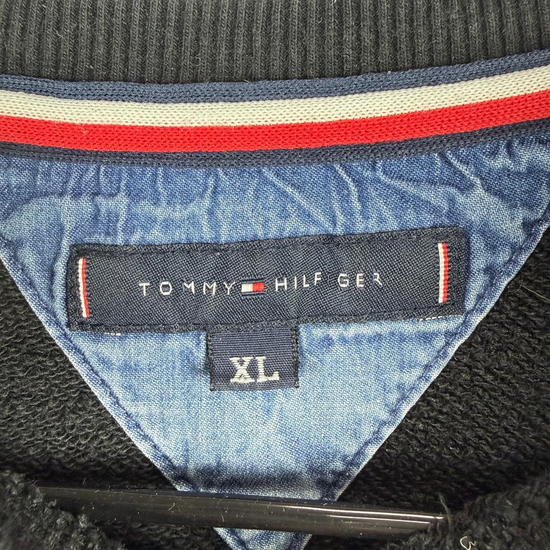 (무료배송)XL) 타미힐피거 스몰로고 맨투맨 블랙 상품이미지3