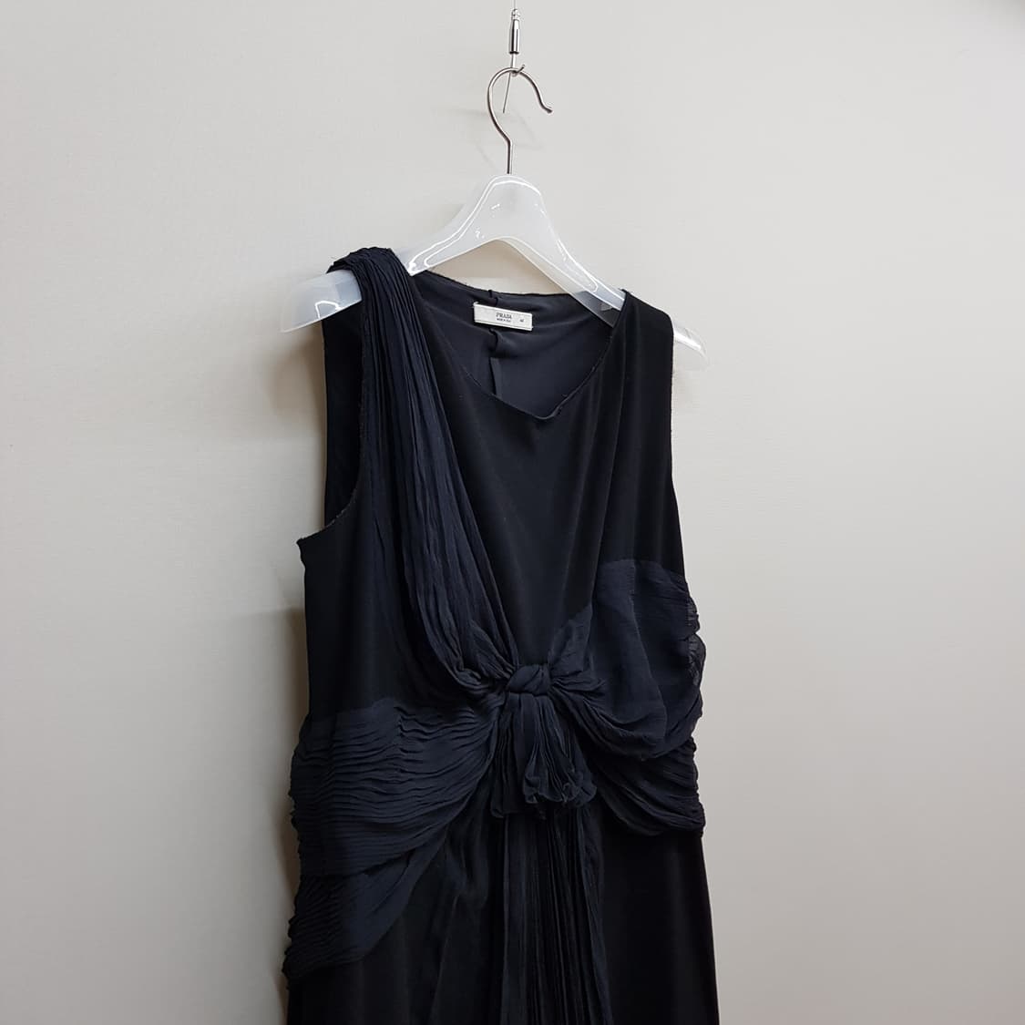 프라다 실크 디테일 슬리브리스 롱 원피스 46사이즈 상품이미지3