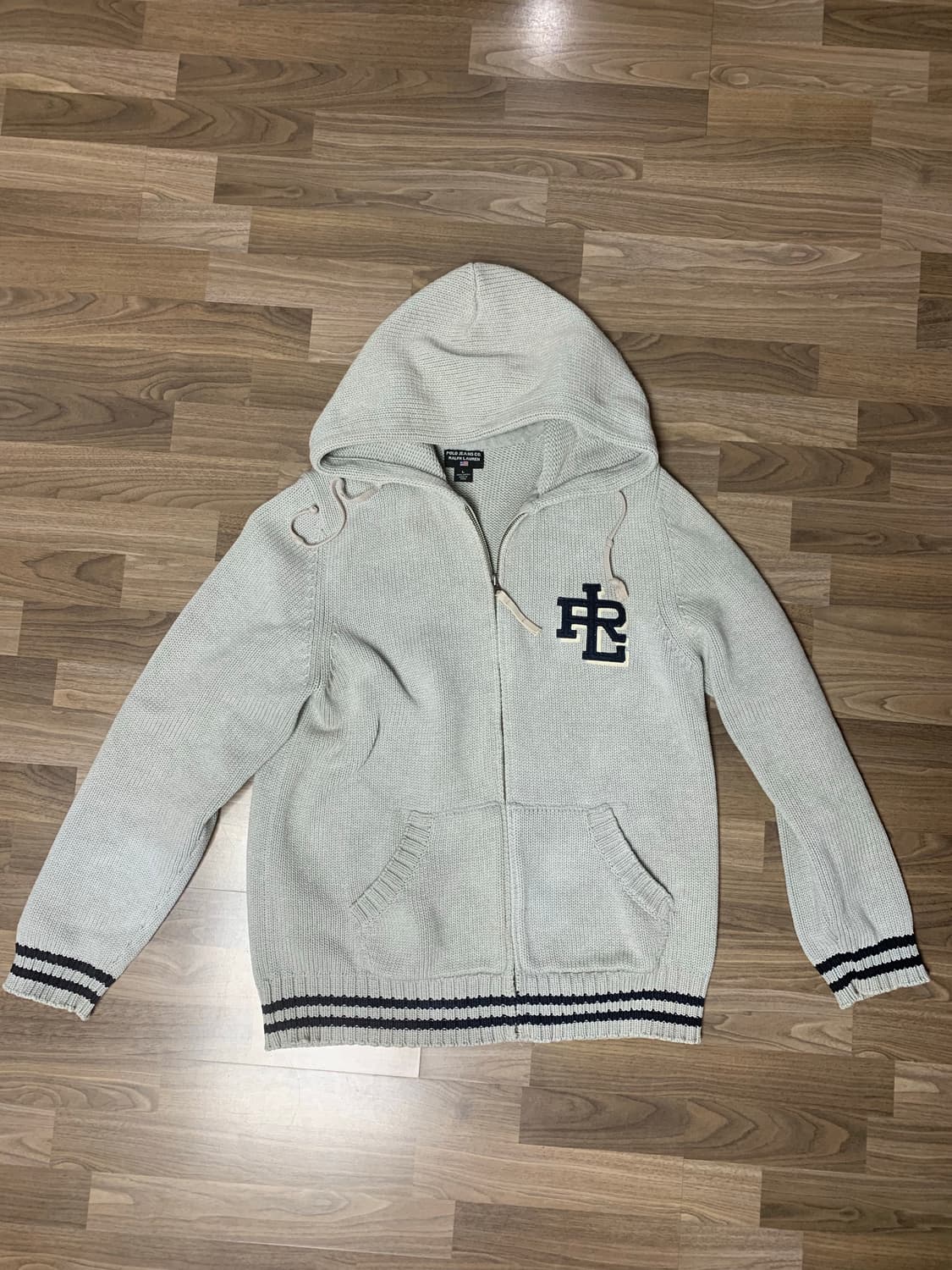 폴로 릴프로렌 니트후드집업, 그레이 상품이미지5