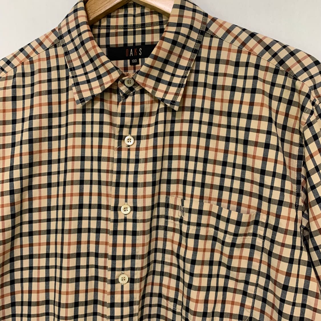 닥스 체크 긴팔 셔츠 100 버버리st 남녀공용 빈티지 체크 남방 상품이미지4