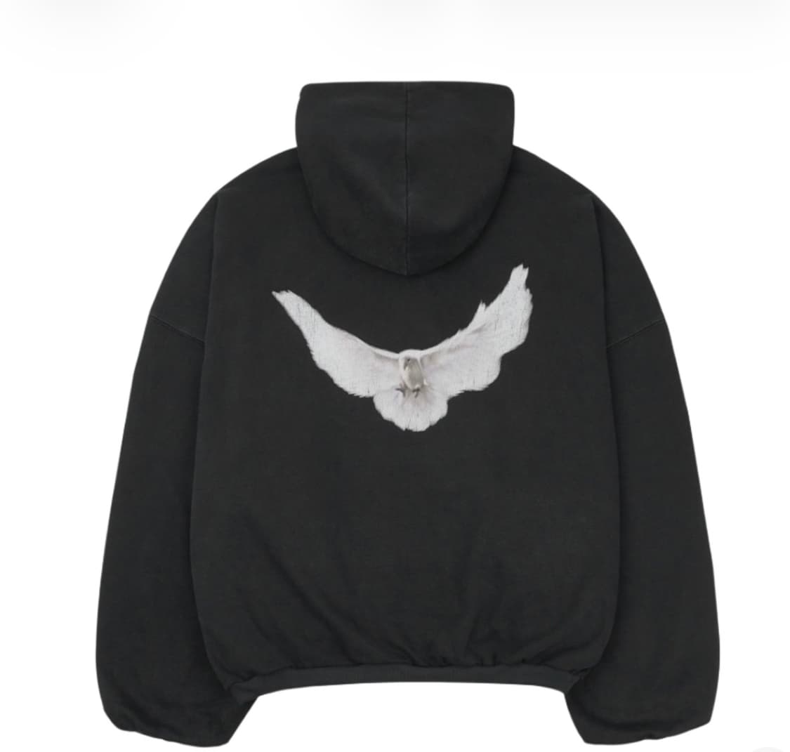 이지 갭 엔지니어드 바이 발렌시아가 도브 후드 워시드 블랙 상품이미지1