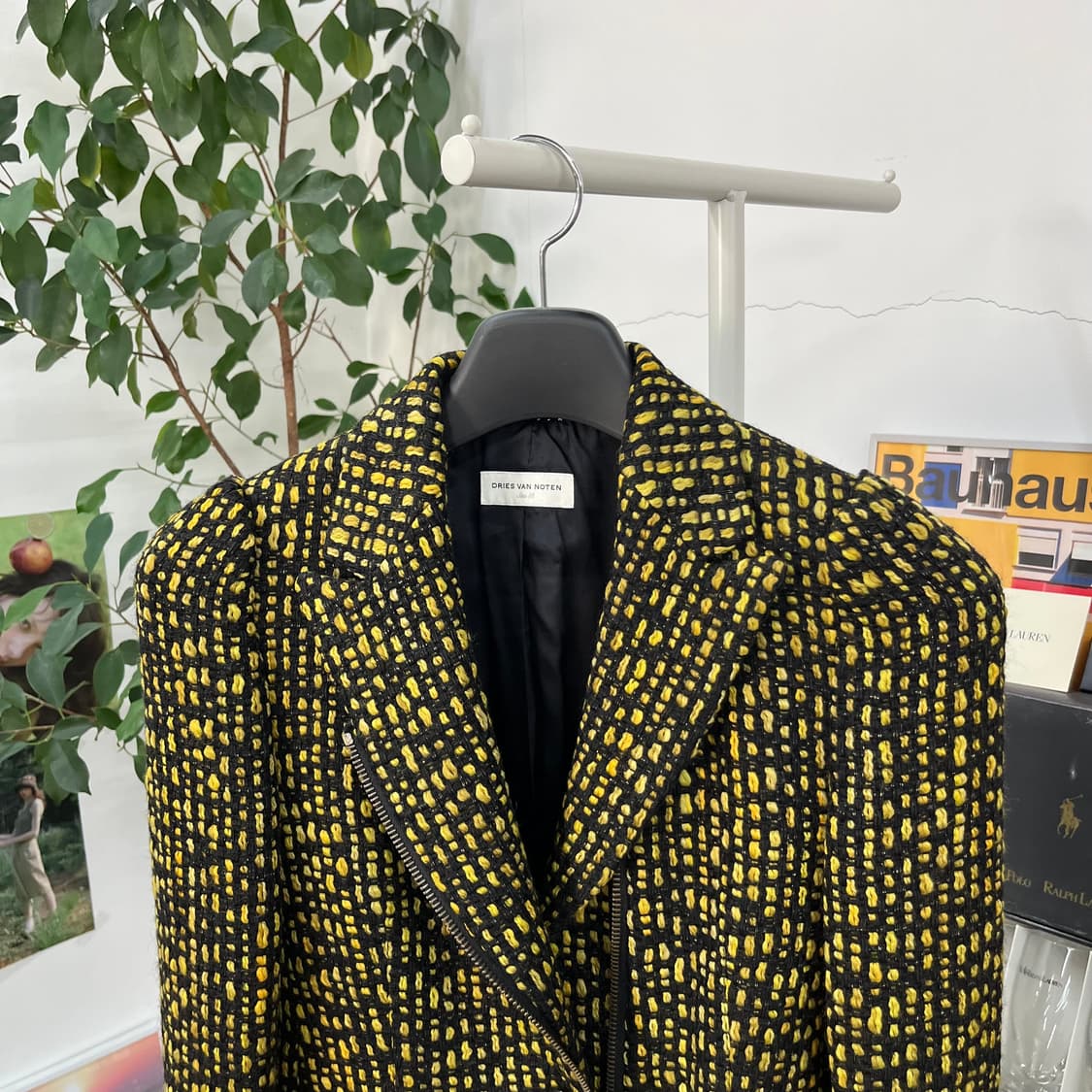 드리스반노튼 숄더퍼프 트위드 자켓 38 상품이미지2