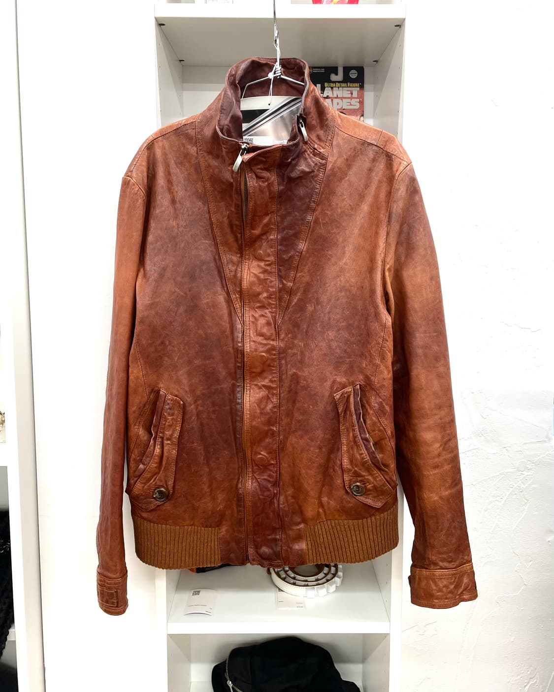 [L] 우영미 브라운 레더 자켓 상품이미지1