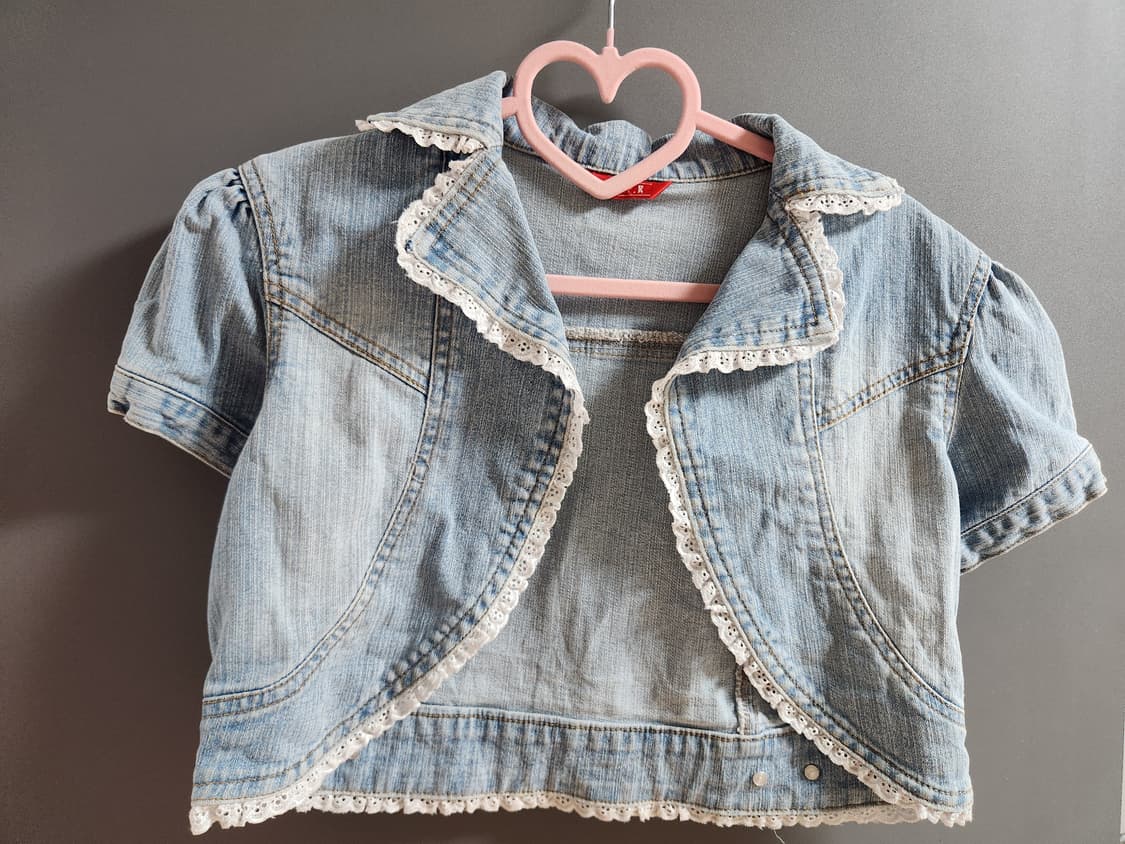 빈티지 반팔 데님 청자켓 상품이미지1
