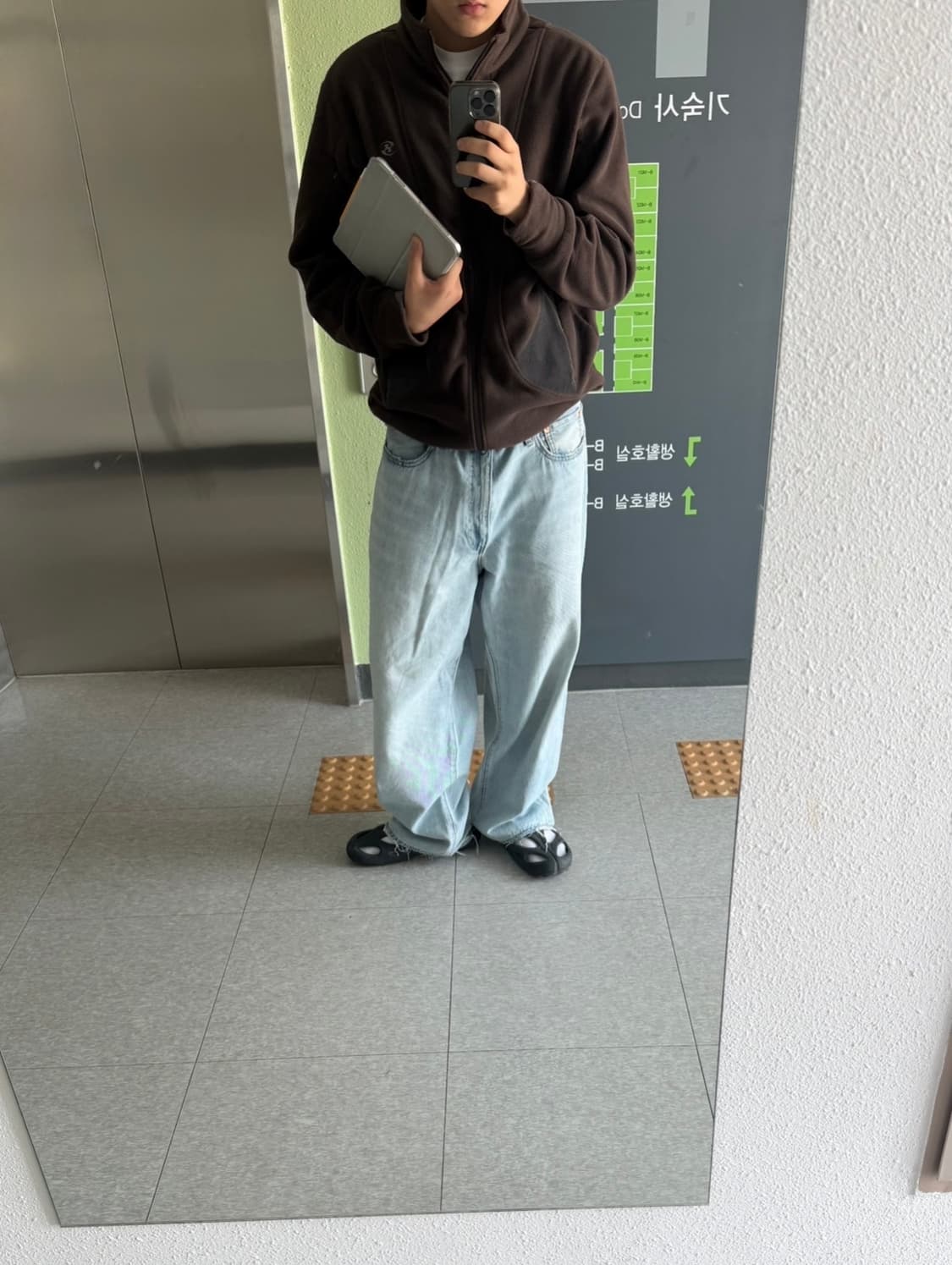 24fw 산산기어 플리스 자켓 브라운 상품이미지9