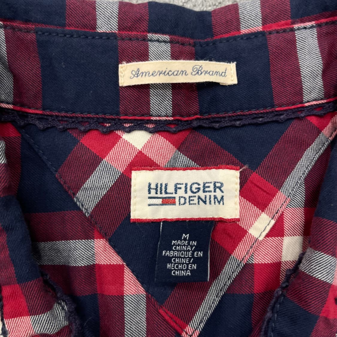 M 타미힐피거 체크 셔츠 원피스 상품이미지4