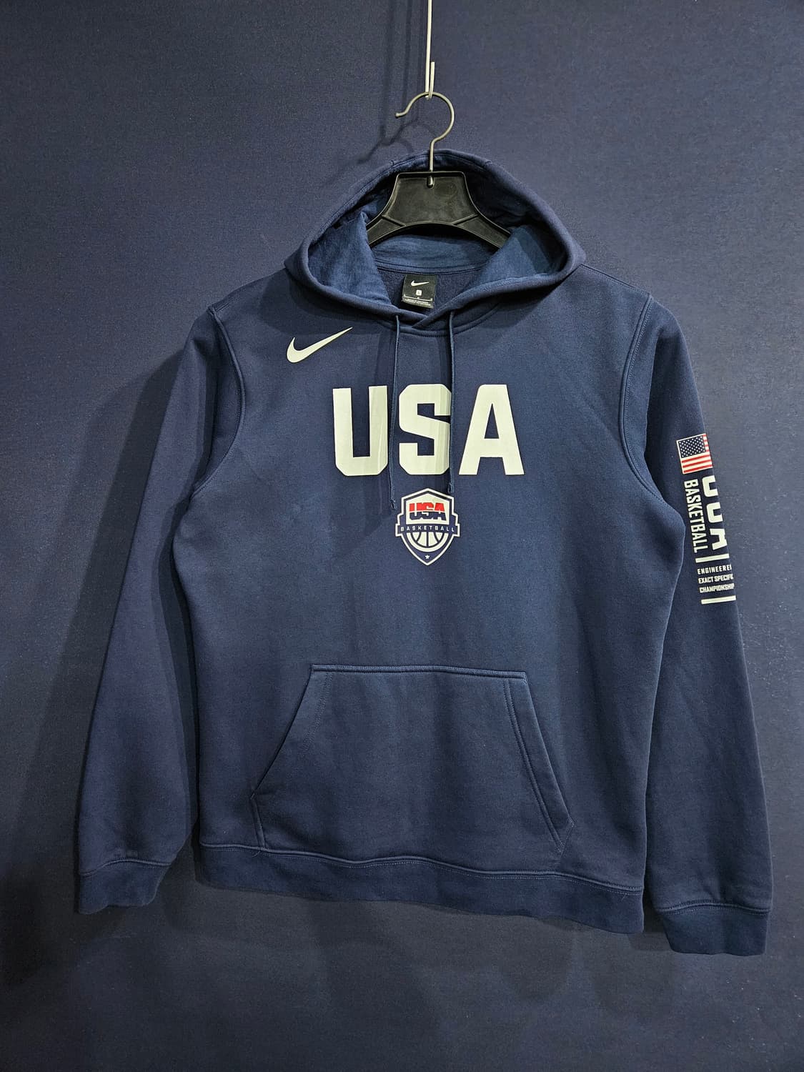 나이키 USA 프린팅 네이비컬러 남성 100 후드티  상품이미지1
