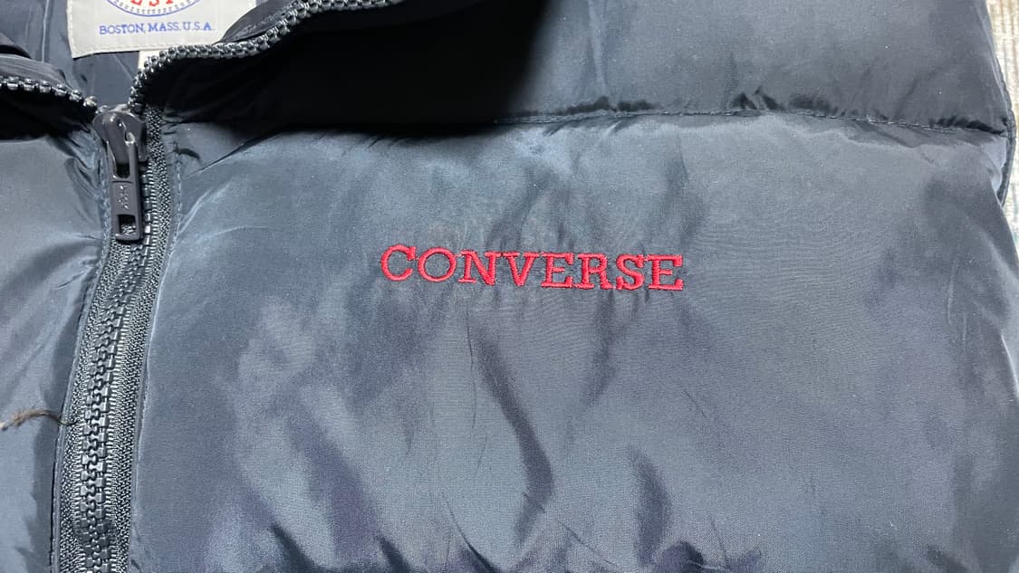 JPN 00s 빈티지 컨버스 올드스쿨 네이비 패딩 베스트 LL 상품이미지5