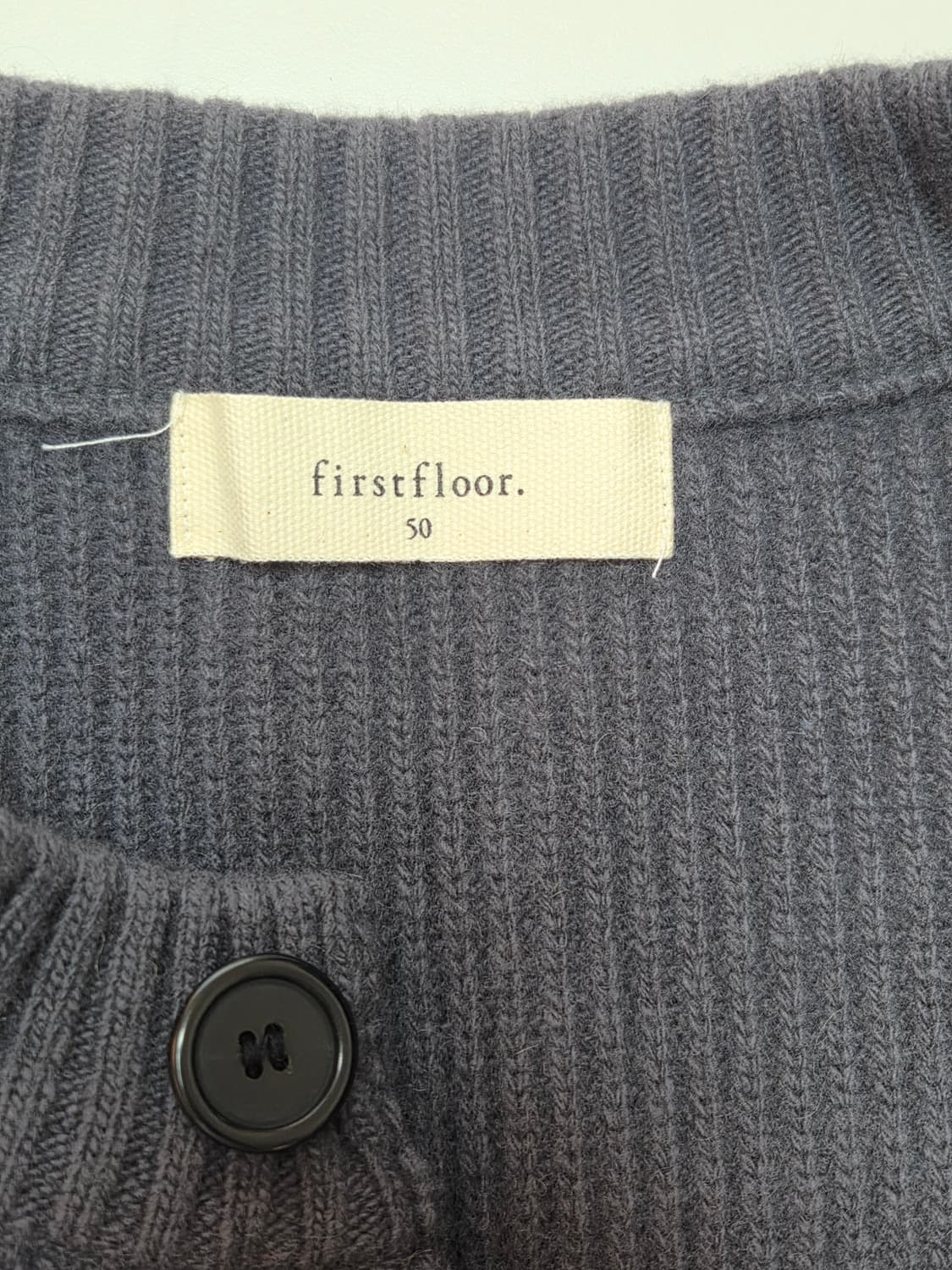 퍼스트플로어 라운드넥 가디건 슬레이트 그레이 50사이즈 상품이미지2