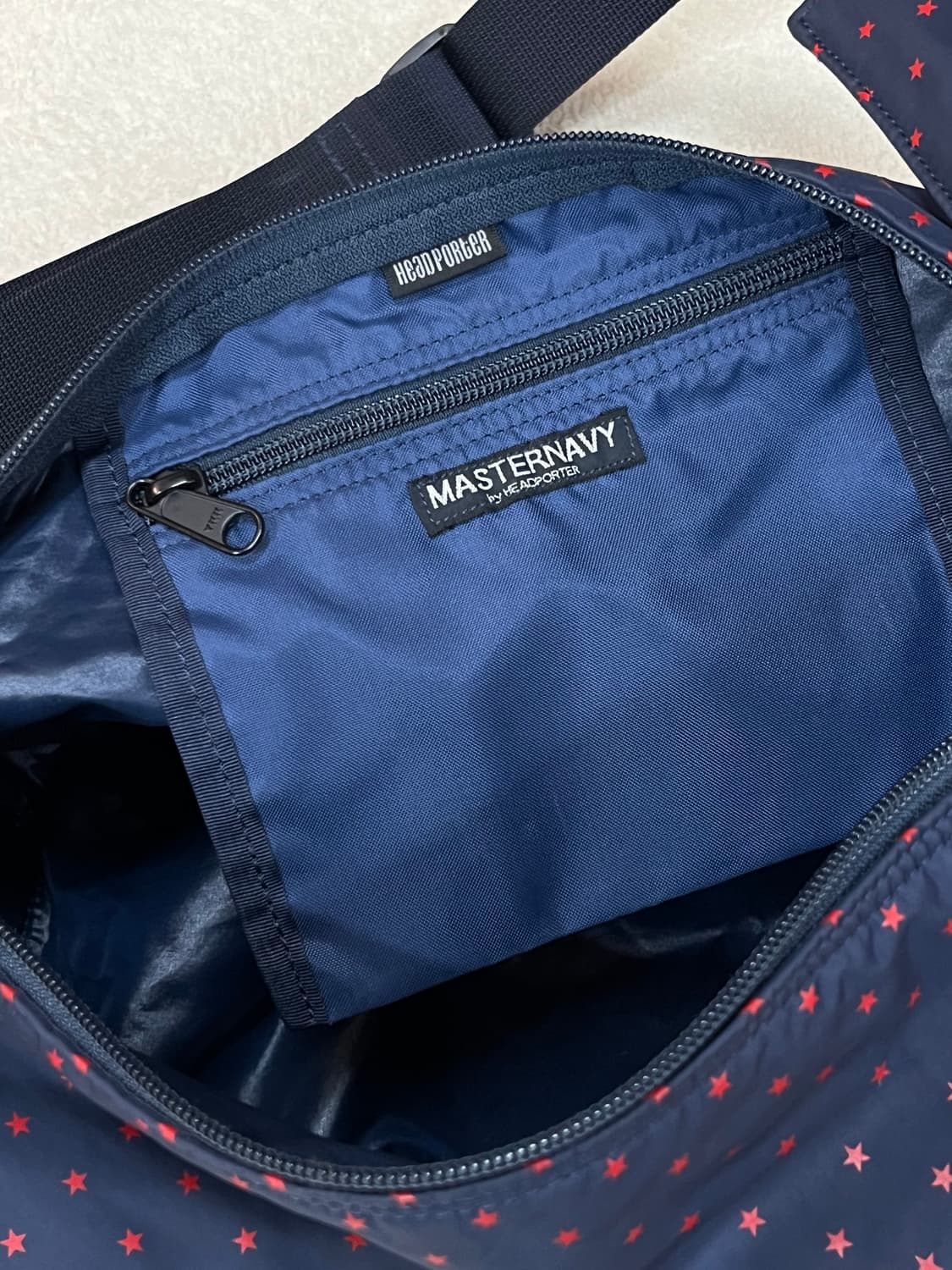 PORTER 포터 별 패턴 호보백 네이비 상품이미지10