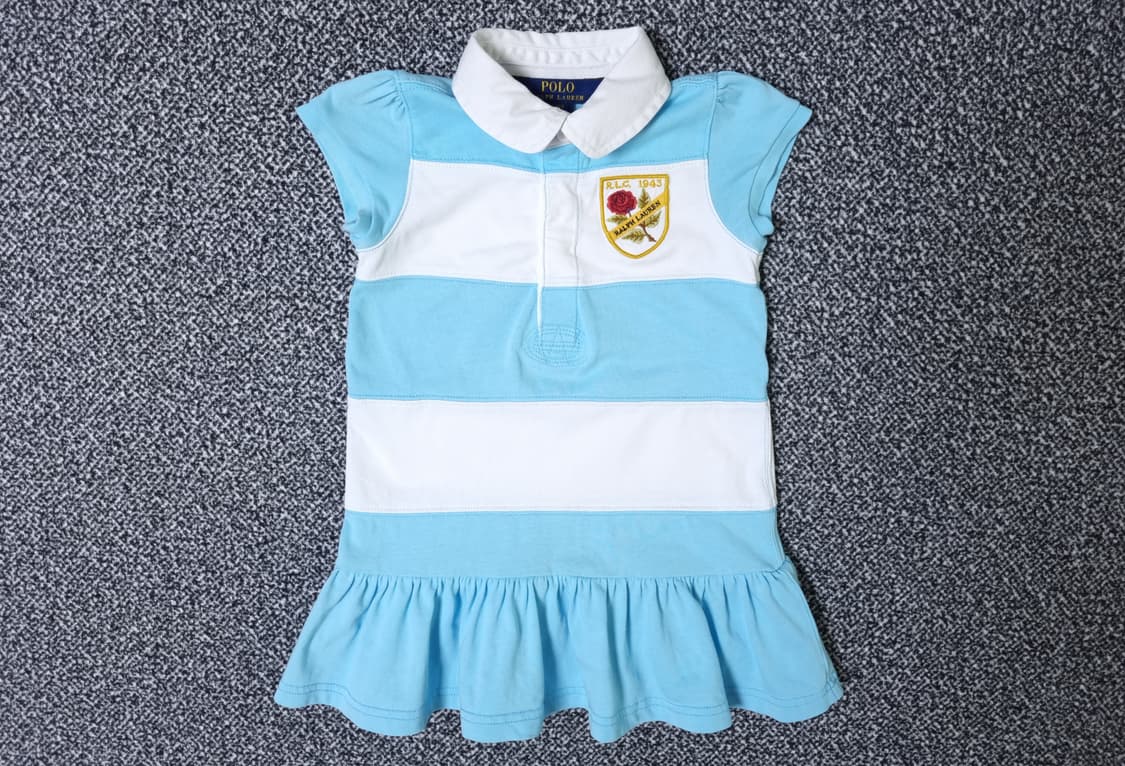 [무료배송][100]폴로 키즈 프릴 카라 원피스 상품이미지1