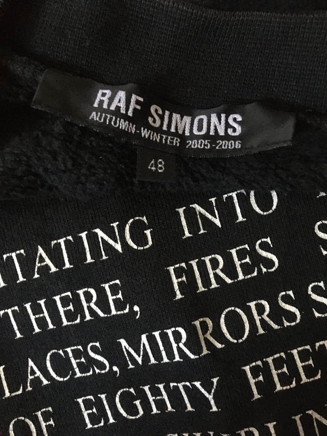 raf simons 라프시몬스 2005년 아키이브 스웨트셔츠 상품이미지4