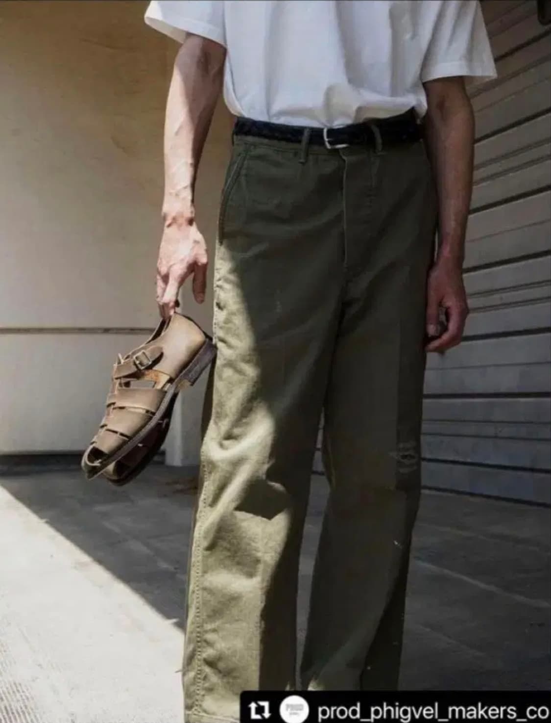 [2]피그벨 HBT 밀 트라우저 올리브 상품이미지1