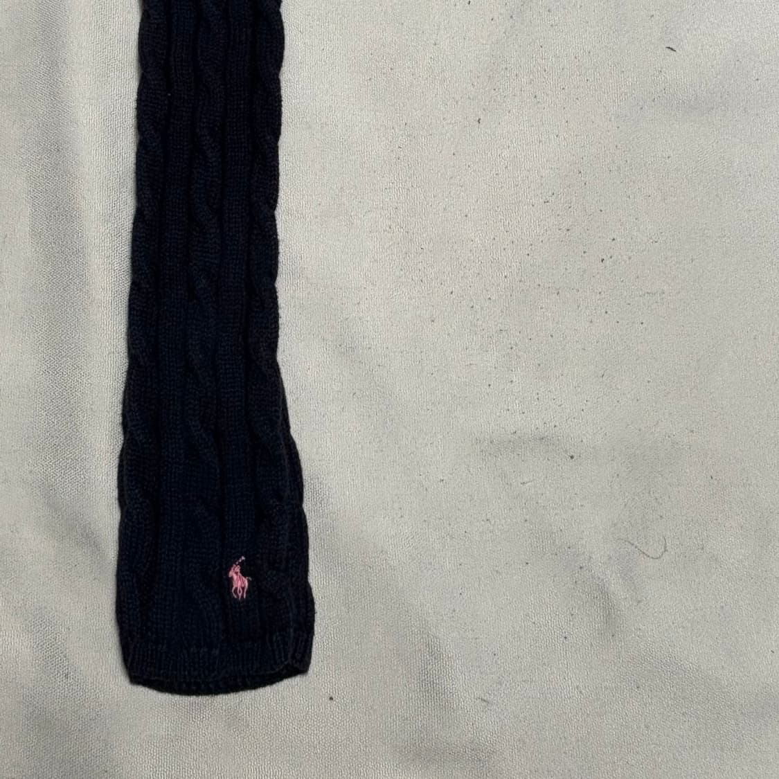 OS 폴로랄프로렌 핑크 포니 네이비 케이블 스카프 상품이미지1