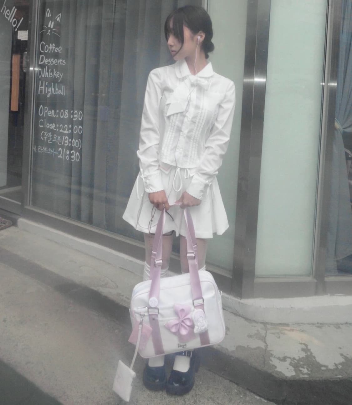 idang 아이당클럽 리본 타이 블라우스 상품이미지3