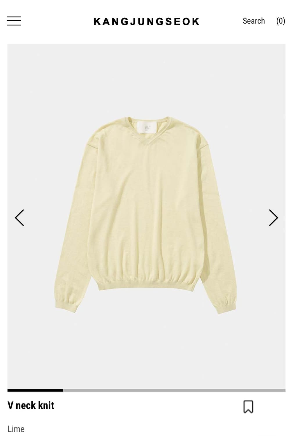 강정석 V neck knit Lime [50] 상품이미지4