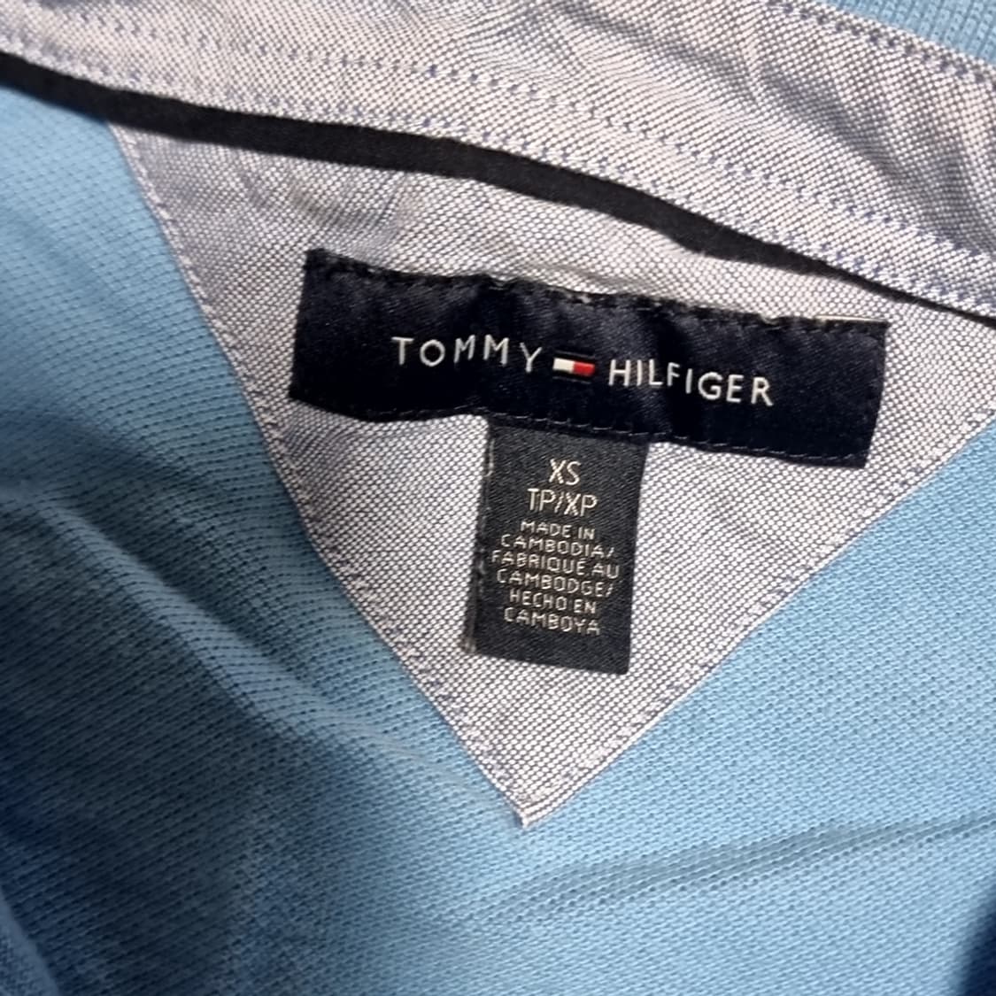 타미힐피거 블루 반팔 폴로티(xs) 상품이미지3