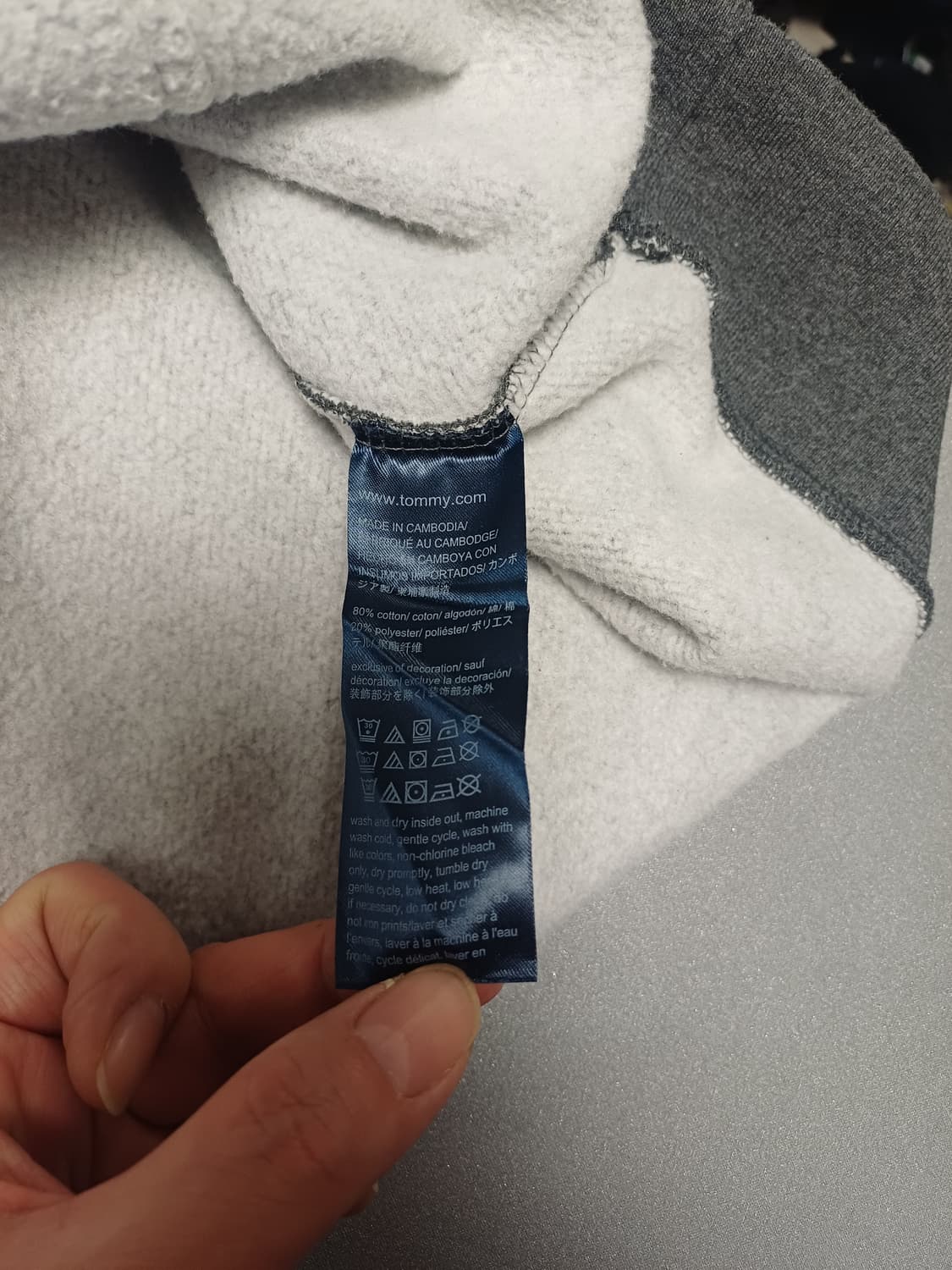 TOMMY HILFIGER TH 후드 / 멜란지 그레이 / XL~XXL  상품이미지5