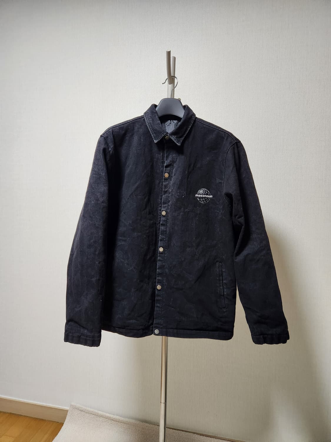매스노운 블랙 데님 코치 자켓 XL 상품이미지1