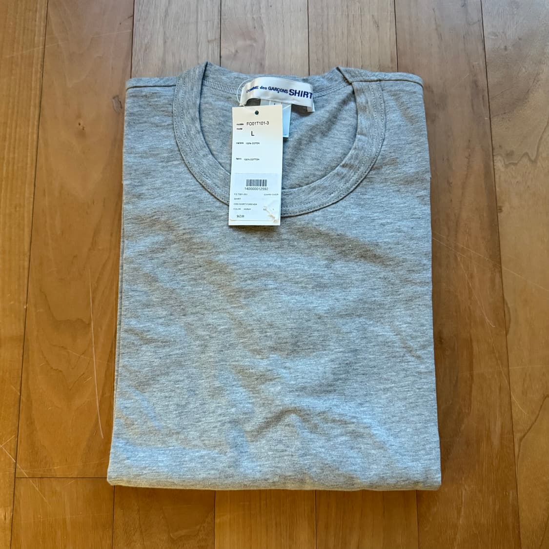 L 꼼데가르송 셔츠 포에버 롱슬리브 그레이 상품이미지1