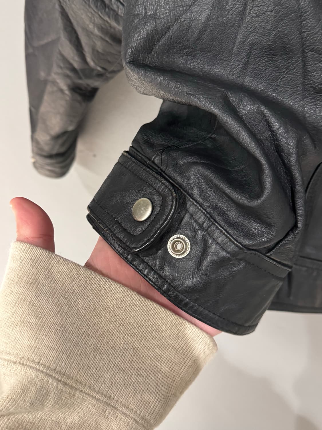 Broadway 언발란스 비대칭 소가죽자켓  상품이미지8