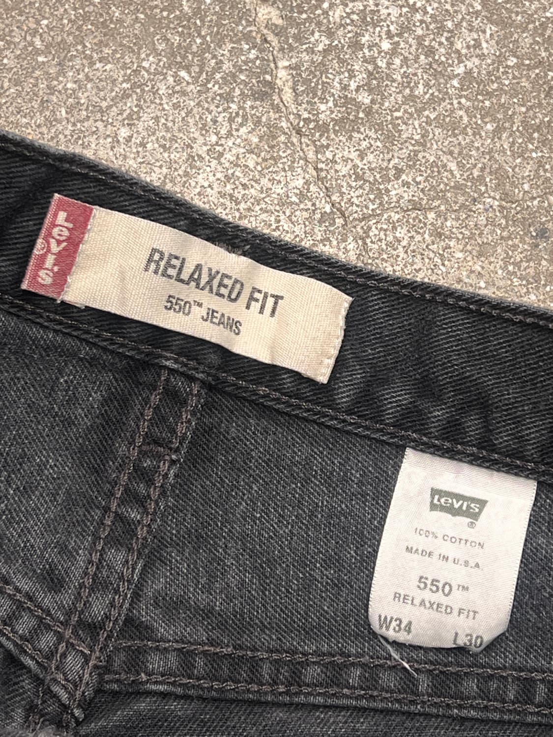 00‘s 리바이스 550 릴렉스핏 블랙진 USA 상품이미지4
