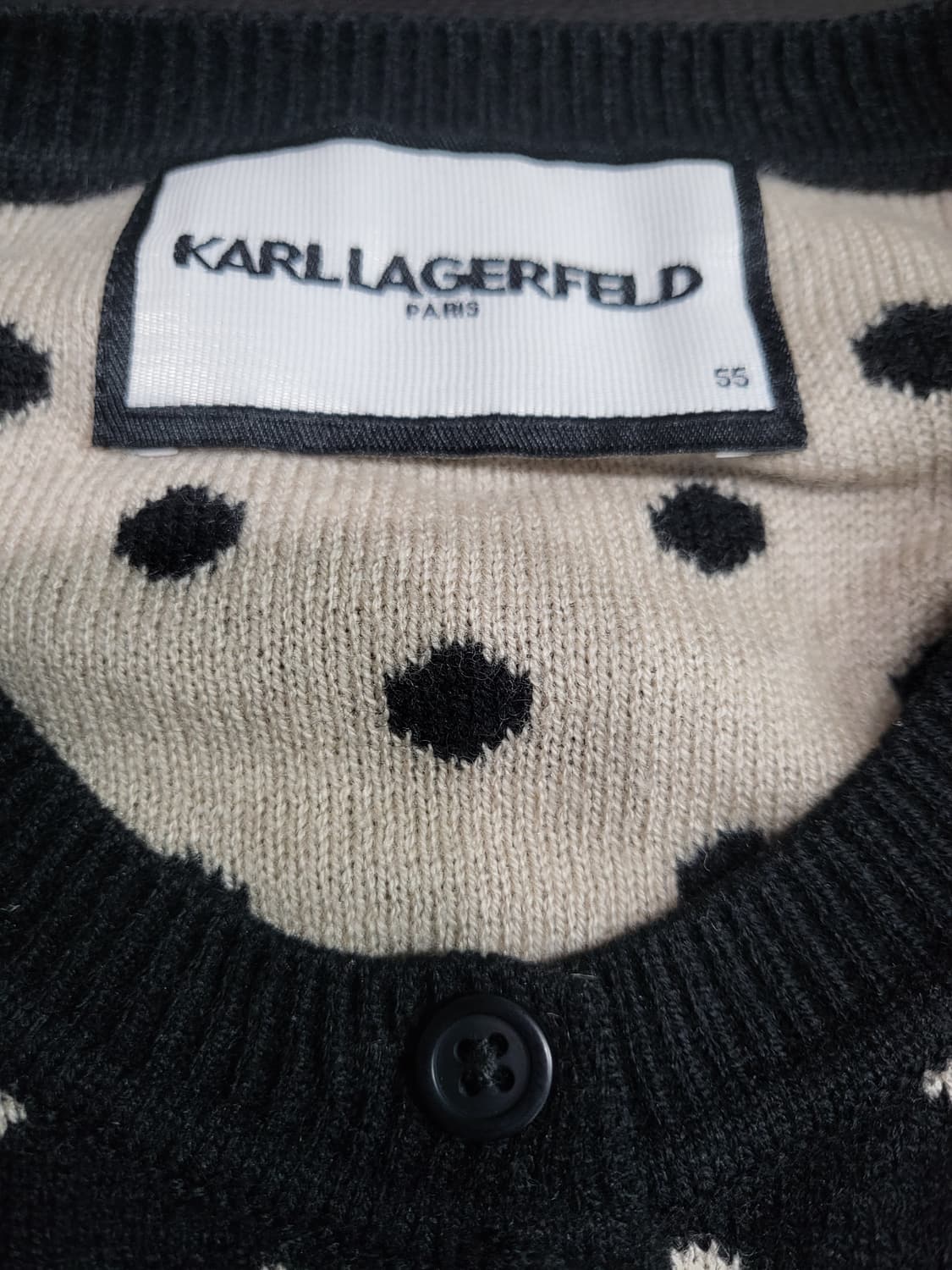 칼라거펠트 울 가디건 상품이미지6