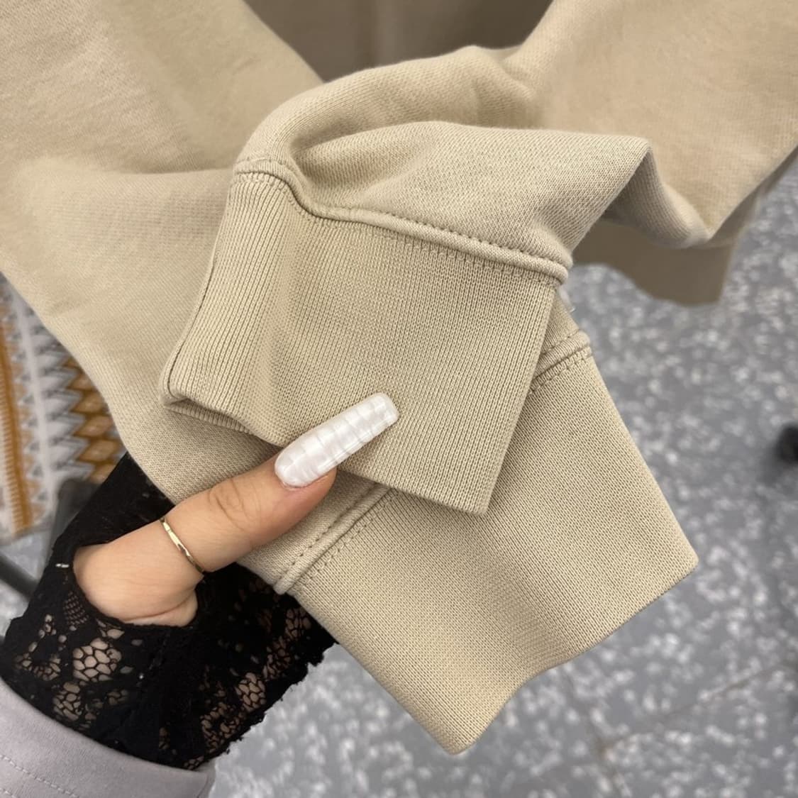 나이키 NSW 클럽 프렌치 테리 빈티지 오트밀 맨투맨 L C10948 상품이미지7