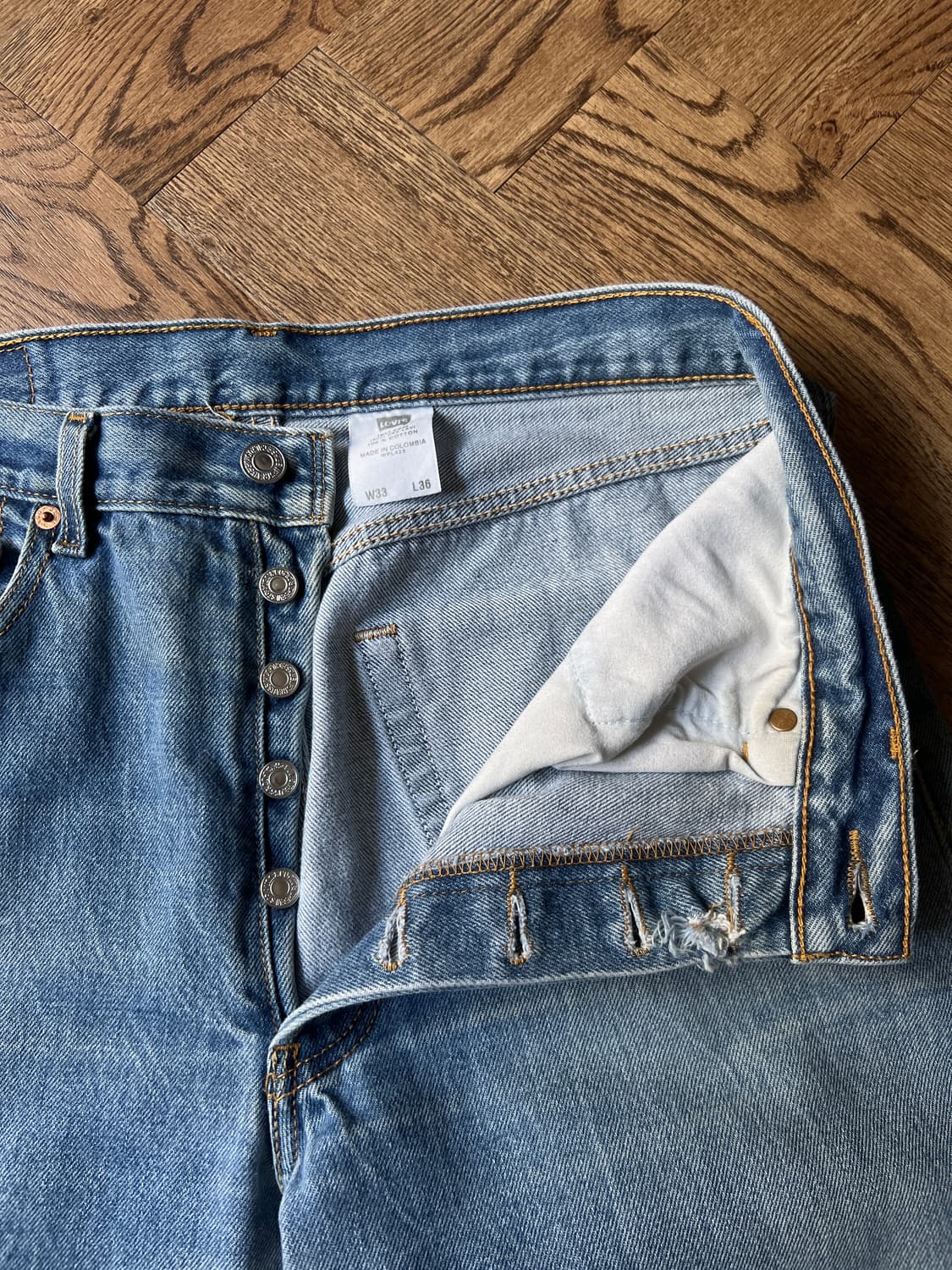 [33]00's 리바이스 00501XX 빈티지 워싱 데님 팬츠 상품이미지3