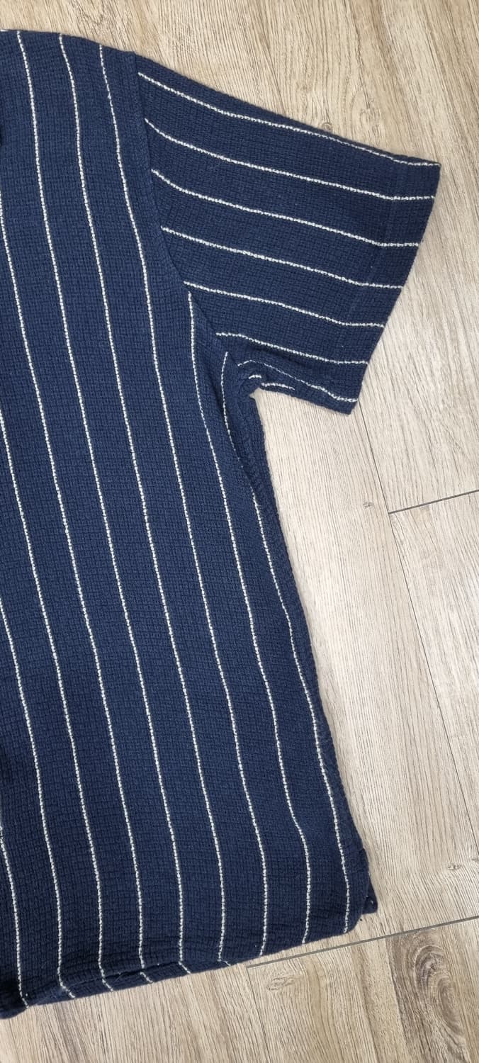 자라 스트라이프 니트 오픈넥 반팔 셔츠 XL _ 남성 상품이미지4