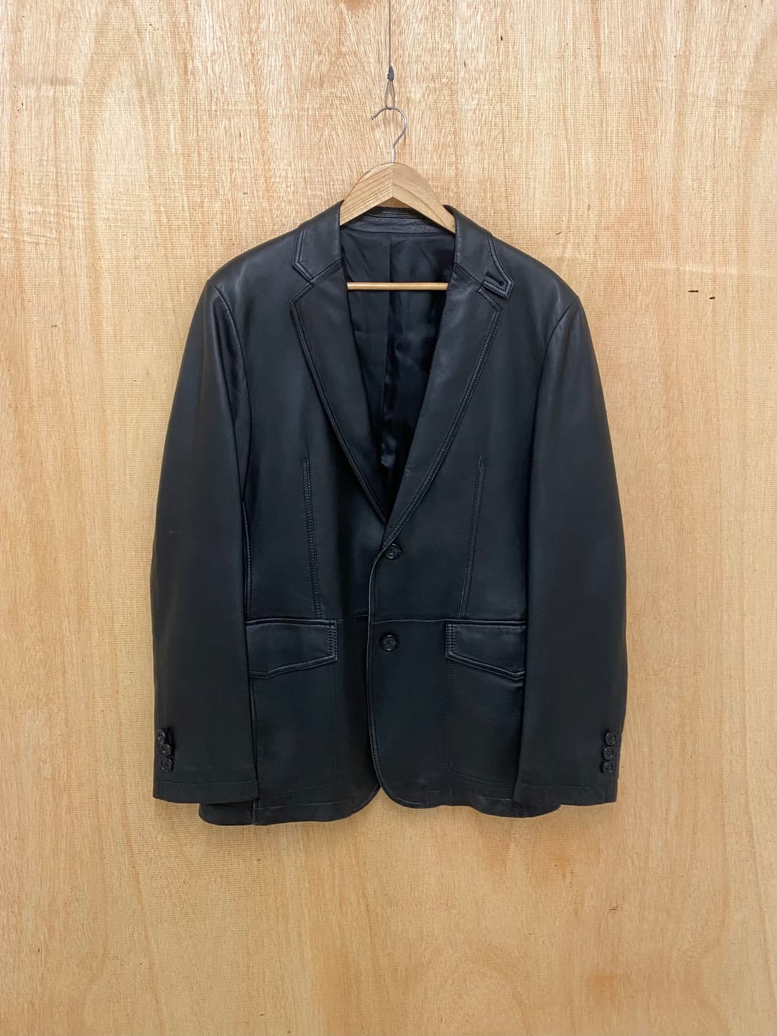 VTG sport lapel leather blazer jacket 상품이미지1