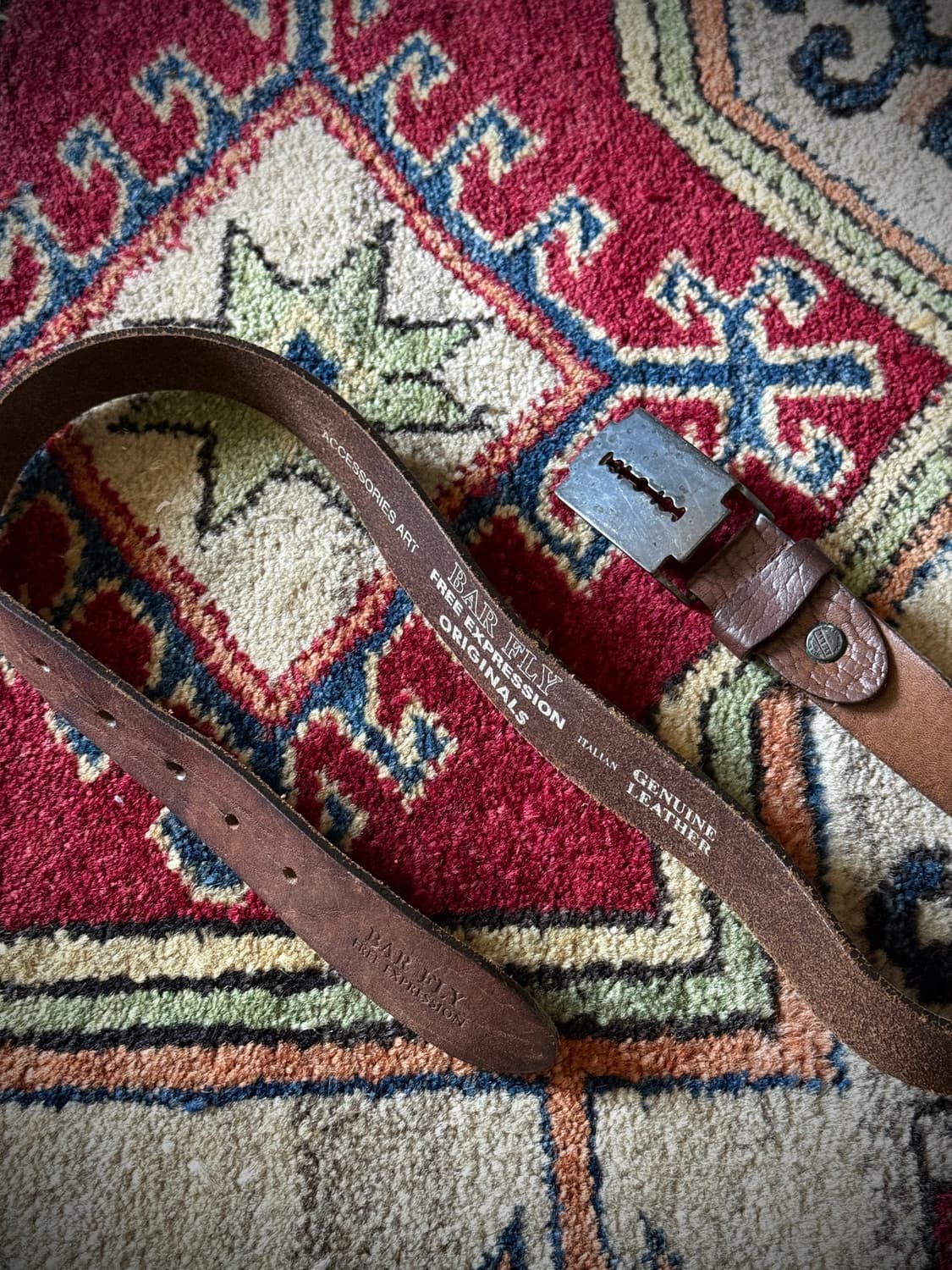 Razor Blade Buckle bar fly 레더벨트 상품이미지8