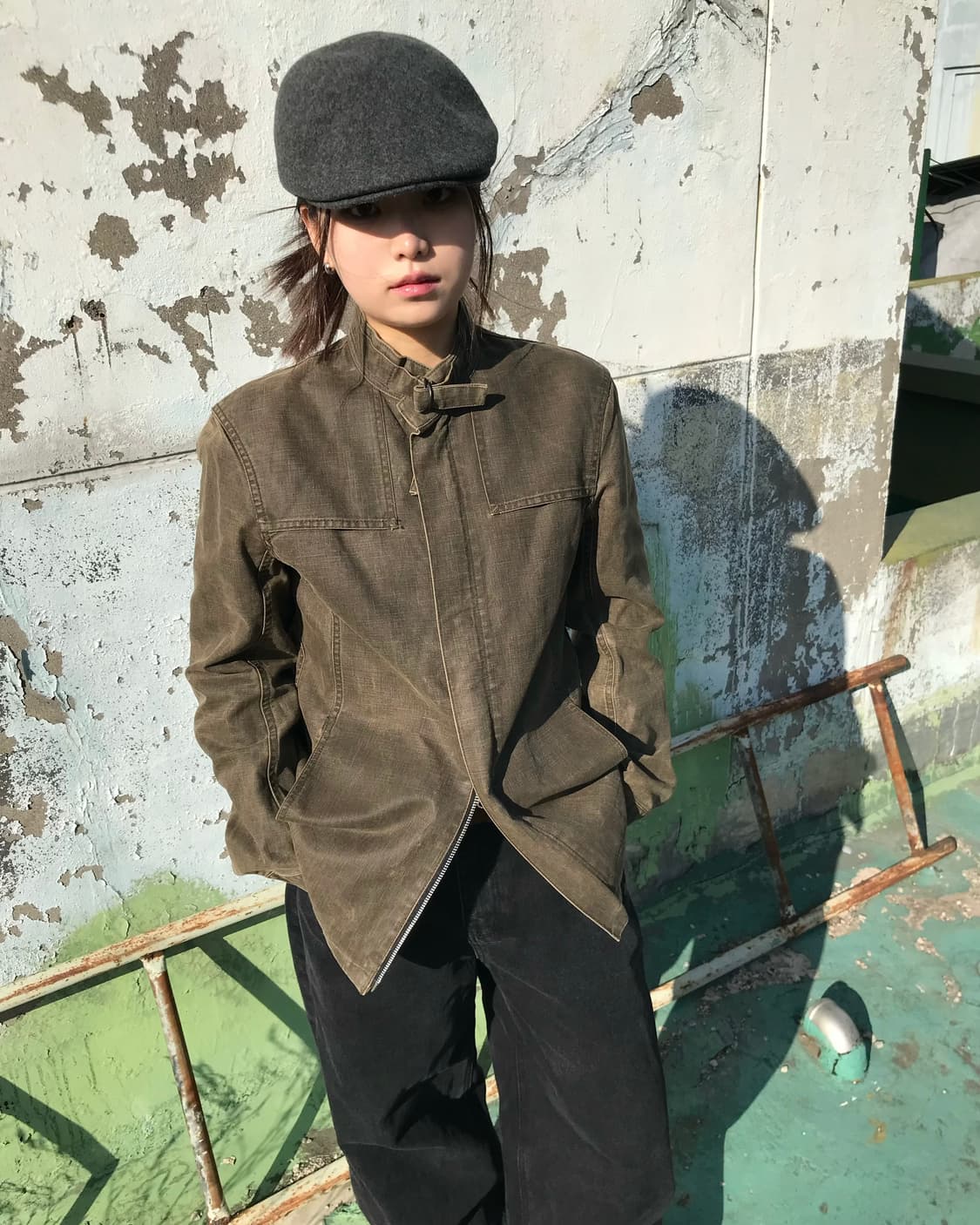 올리브 데님 투웨이 자켓  상품이미지4