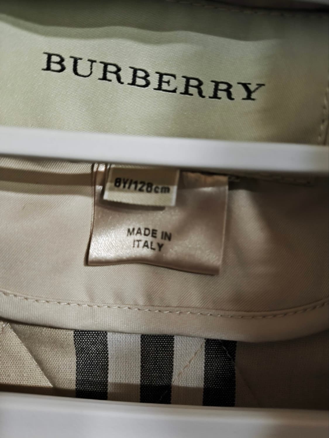 8Y 버버리 키즈 퀼팅 트리밍 코트 상품이미지7