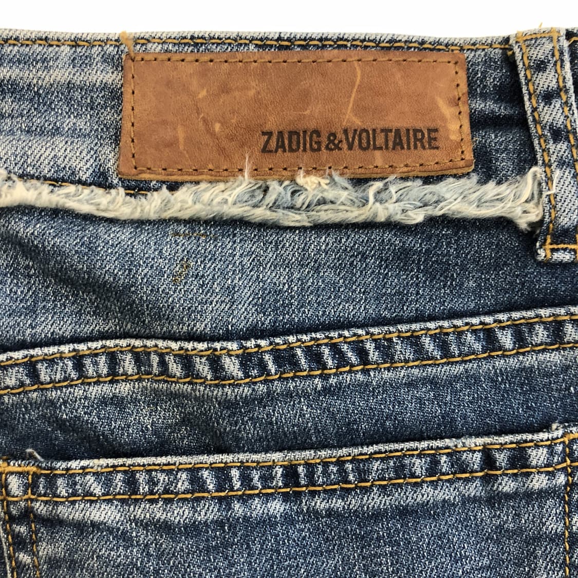 쟈딕앤볼테르 패치로고 컷팅데님진 26-27  상품이미지4