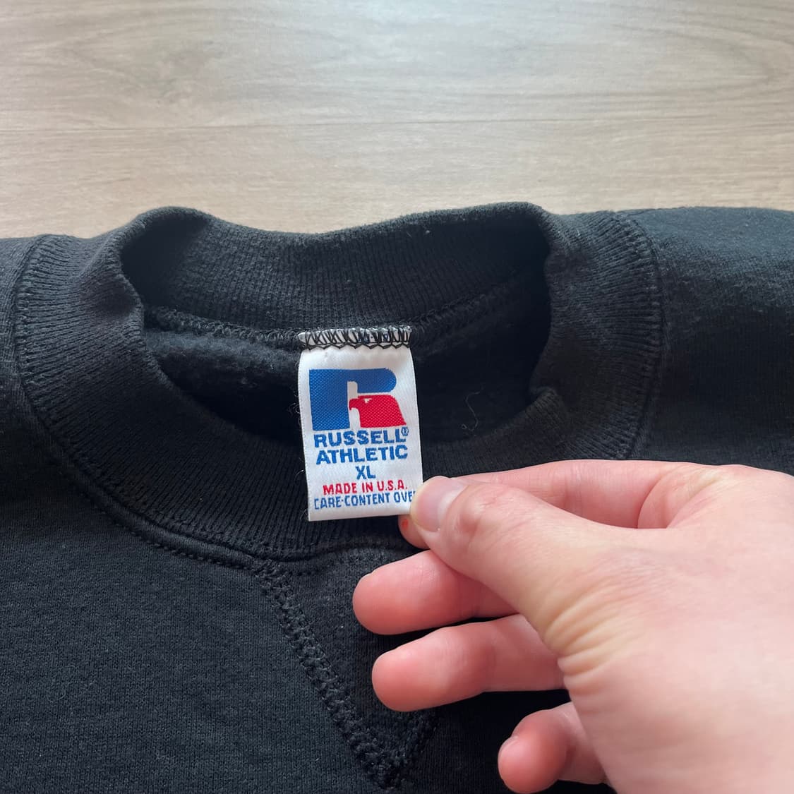 [XL] 90s 빈티지 러셀 스웻셔츠 맨투맨 블랙 상품이미지2