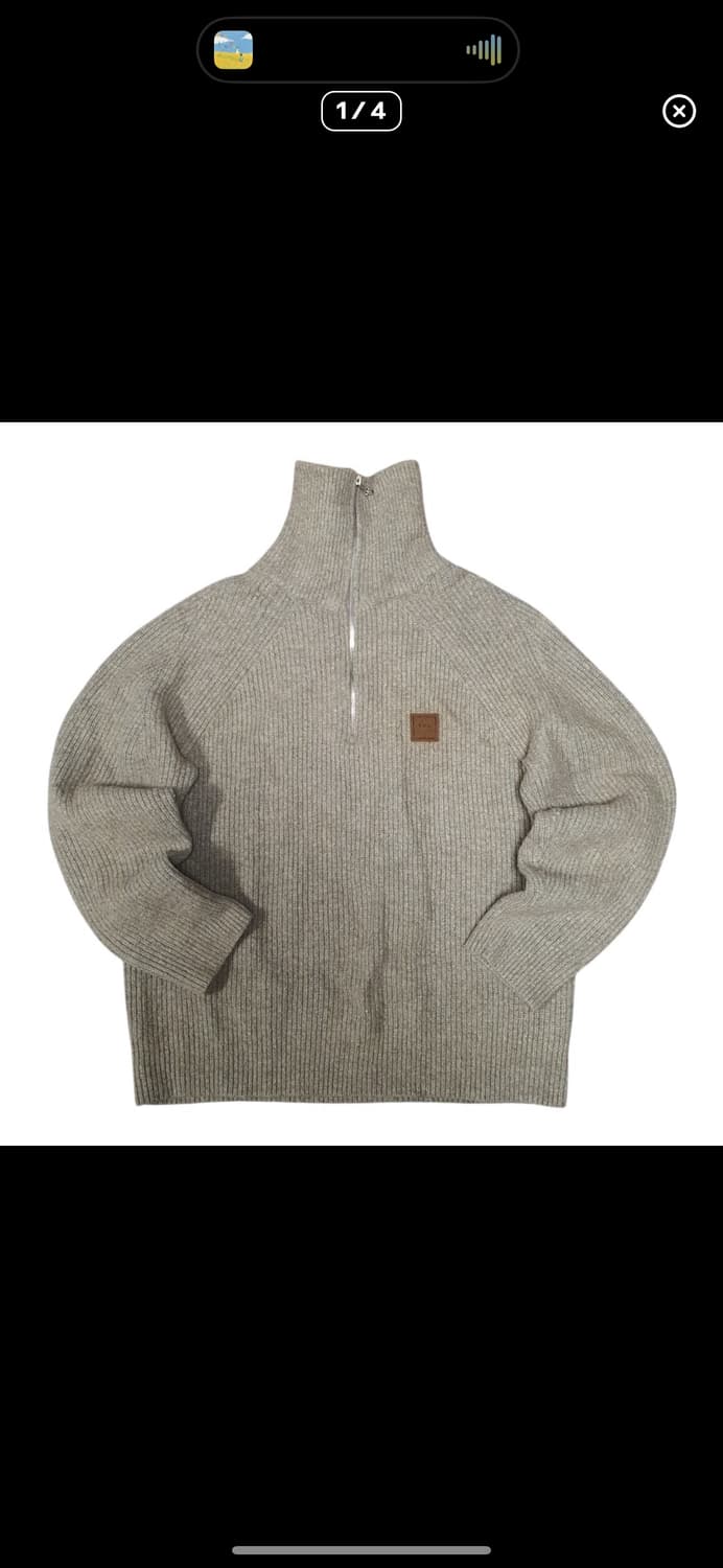  (바배) Lee 리 베이지 니트 반집업 상품이미지1