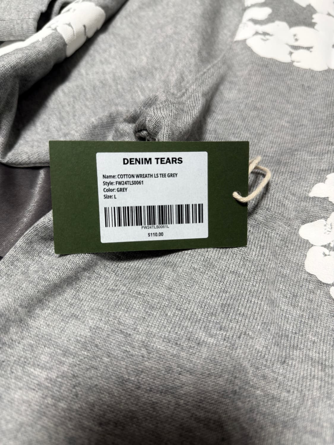 데님티어스 롱슬리브 그레이 L 상품이미지2