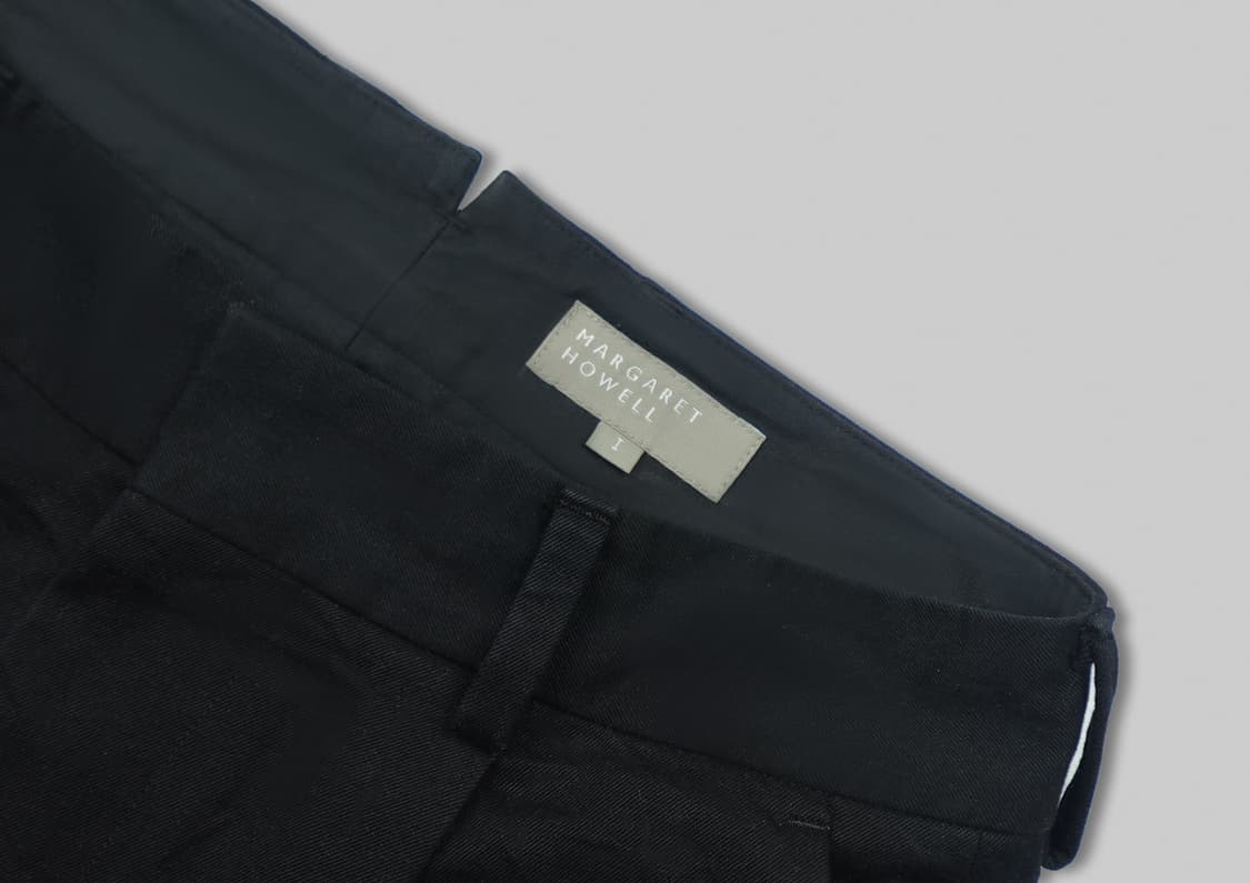 Margaret howell 블랙 원턱 팬츠 상품이미지2
