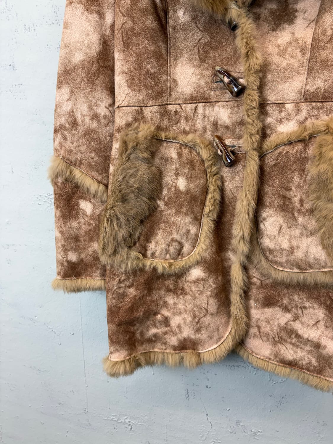 JPN 빈티지 래빗 퍼 무스탕 더플 자켓 상품이미지5