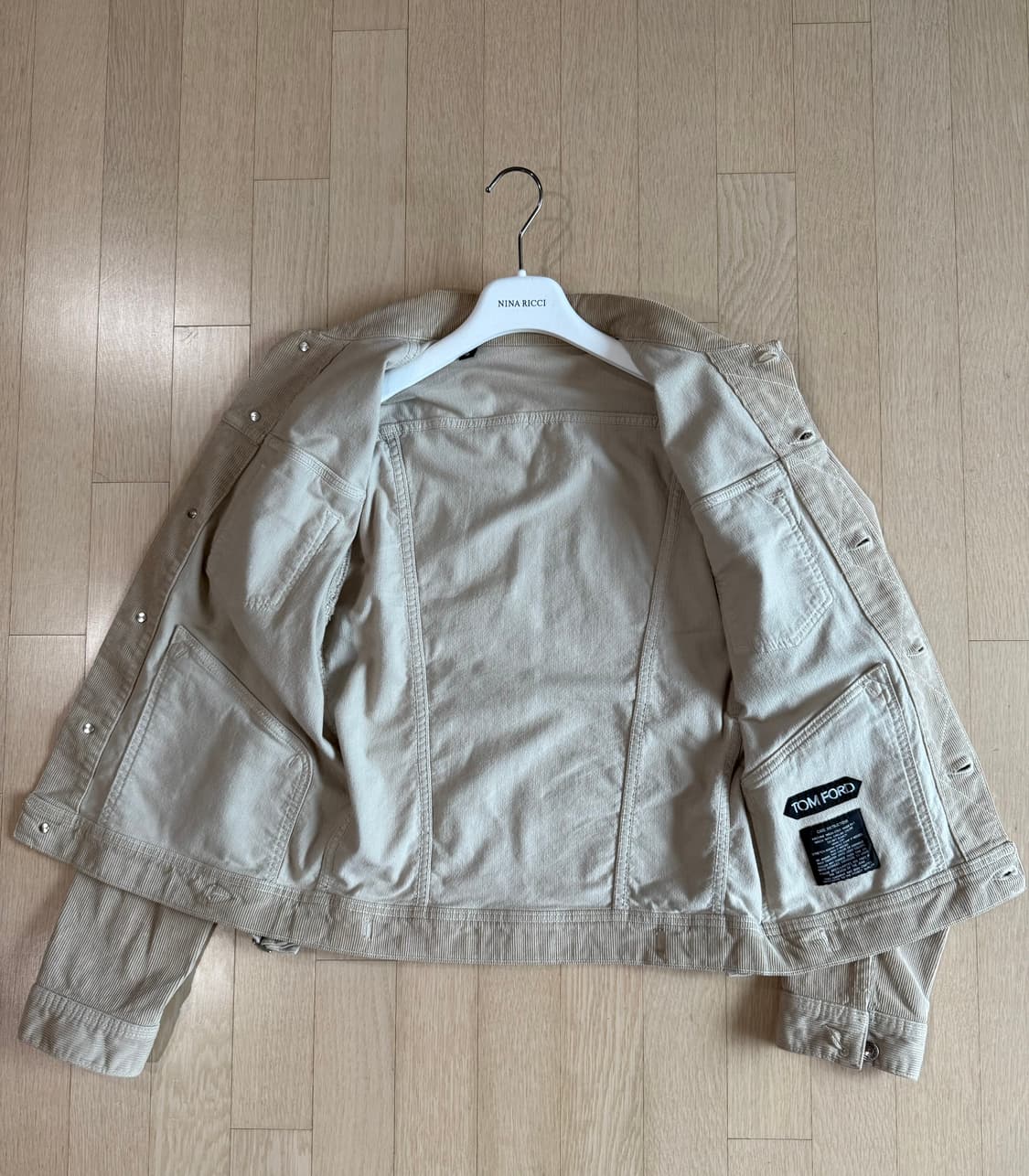 톰포드 코듀로이 트러커 자켓 베이지 상품이미지3