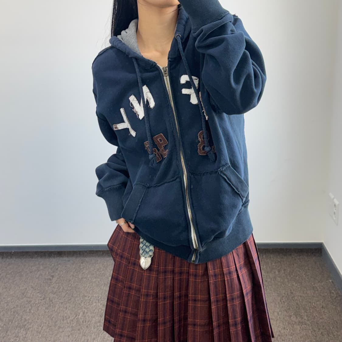 Abercrombie 아베크롬비 네이비 후드집업 상품이미지2