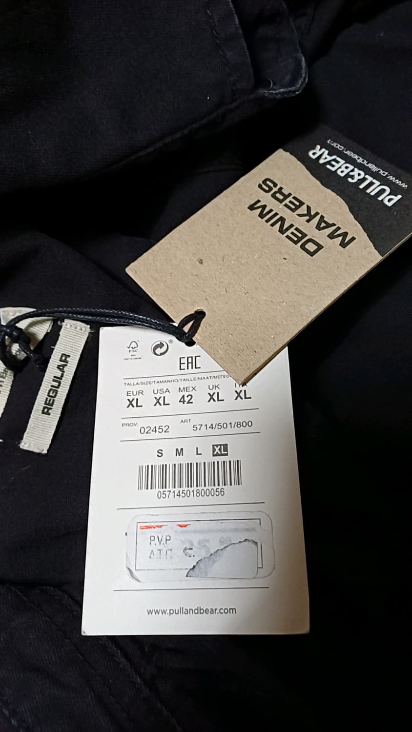 풀앤베어 미사용 워싱블랙남방 110 가슴64 기장78 상품이미지2