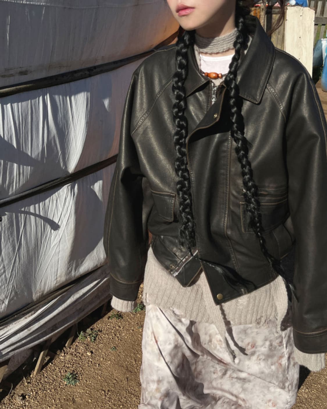 김아홉 3포켓 오버 빈티지 JK 상품이미지1