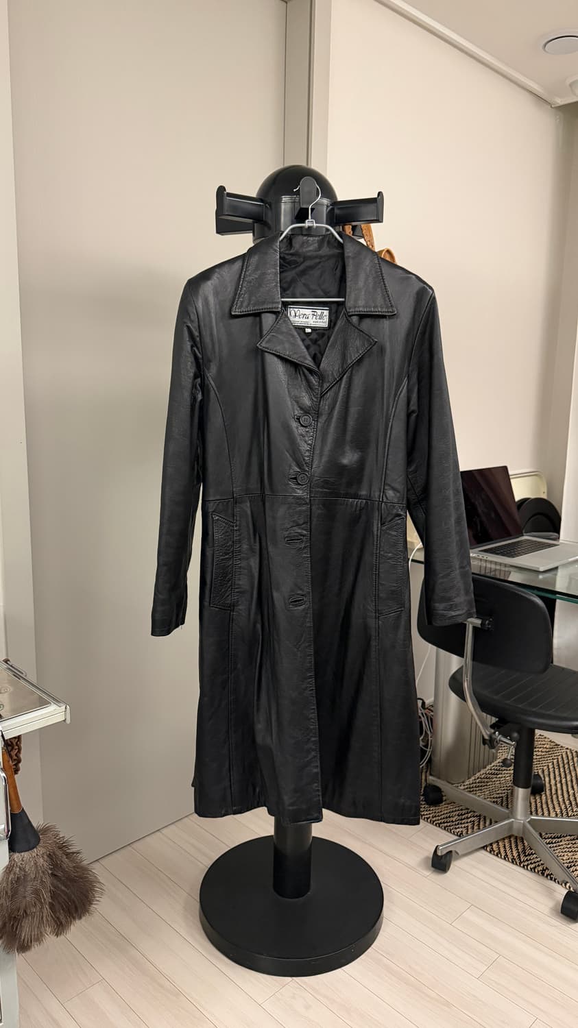 [Made in Italy] 파리 빈티지샵 구매 베라펠레 레더 코트 상품이미지1