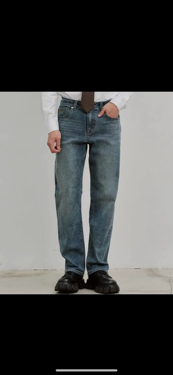 [새상품] 플랙 스트레이트 엘라스틱 진 M51 그레이 블루 / 32 상품이미지1