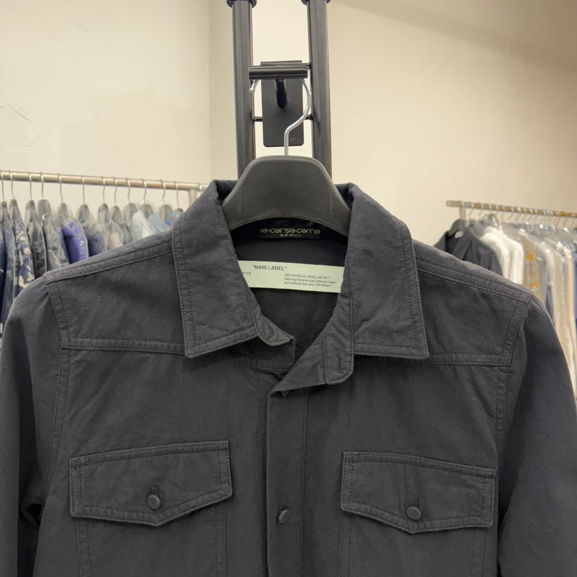 [백화점/XS] 오프화이트 디아고날 오버핏 자켓 상품이미지3