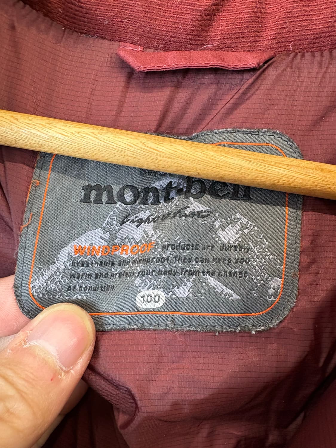 몽벨 헤비 구스다운 패딩 레드 상품이미지8