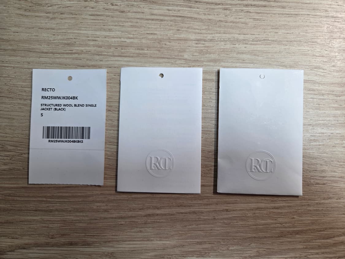 [S] 렉토 25fw 스트럭처 울 자켓 블랙 상품이미지7